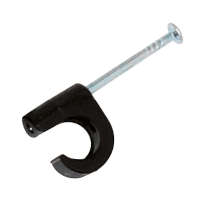 Kabelklammer för rund kabel 5-7 mm 100-pack svart