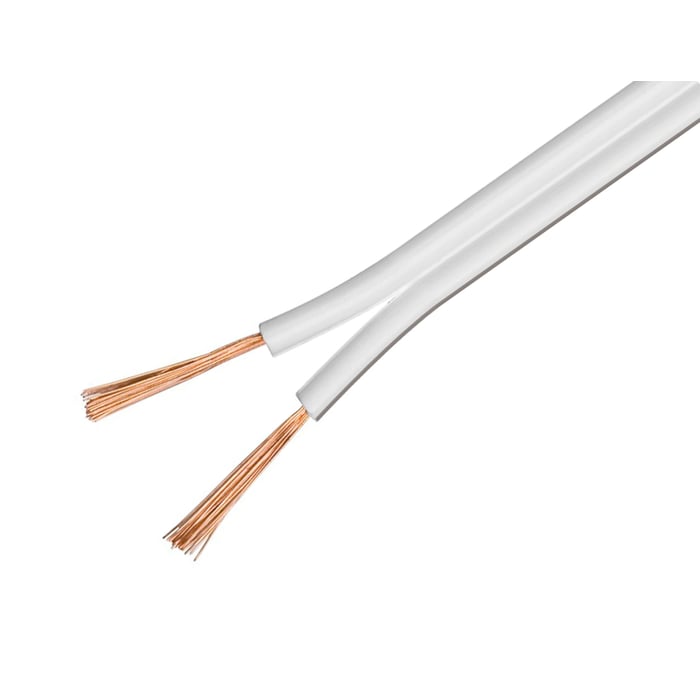 Högtalarkabel OFC 2,5 mm² Vit | Ljud & bild - Kablar & adaptrar - Kablar till högtalare - Högtalarkablar i färdig längd | GameStuff