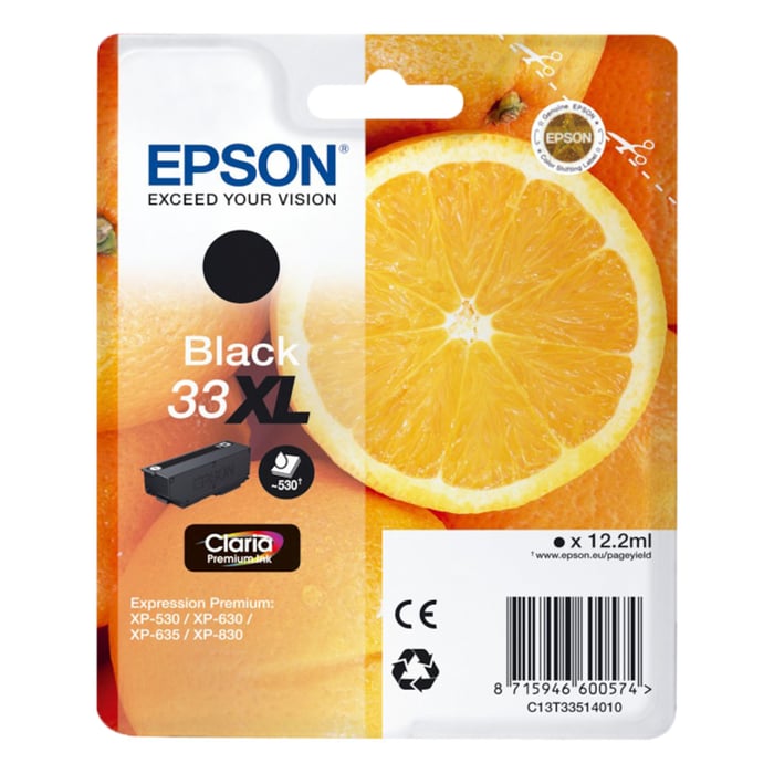 Epson T3351 Bläckpatron Svart XL | Kontor - Skrivare & tillbehör - Bläckpatroner - Epson | GameStuff