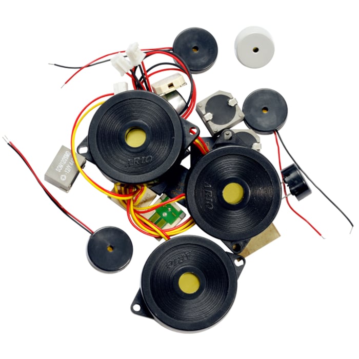 Sortiment med piezo-högtalare och mikrofoner | El & verktyg - Elektronik - Komponentsatser | GameStuff