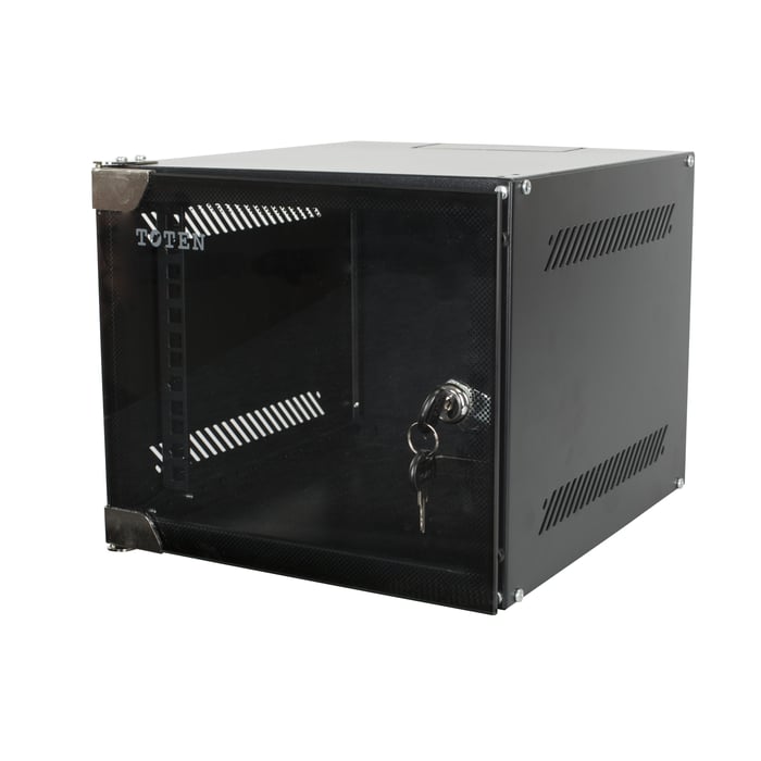 10"" väggskåp Svart 4U | Kablar & kontakter - Kablar för nätverk - Patchpanel, rackmontering | GameStuff