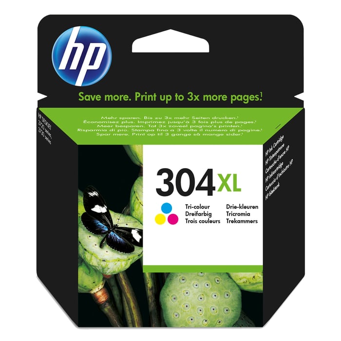 HP 304 XL Blekkpatron, flere farger