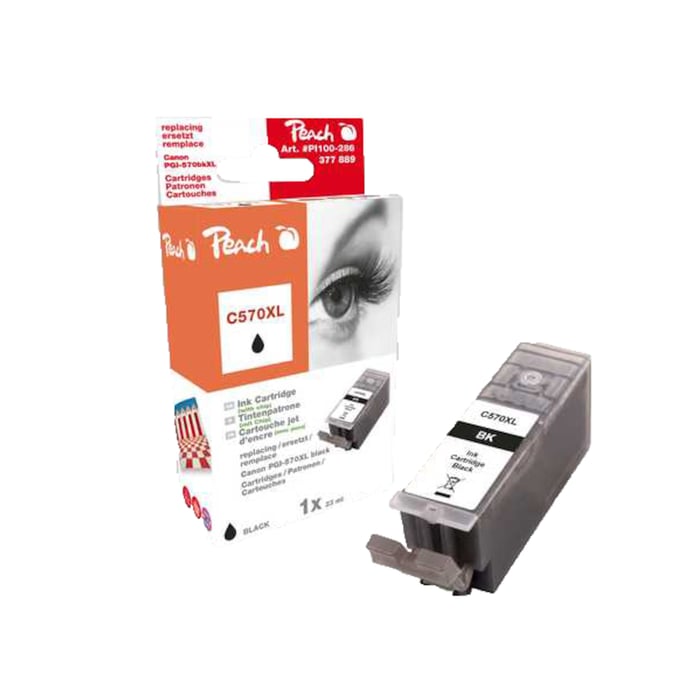 Peach PGI570 XL Bläckpatron Svart | Kontor - Skrivare & tillbehör - Bläckpatroner - Canon | GameStuff