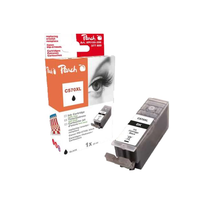 Peach PGI570 XL Blekkpatron, svart