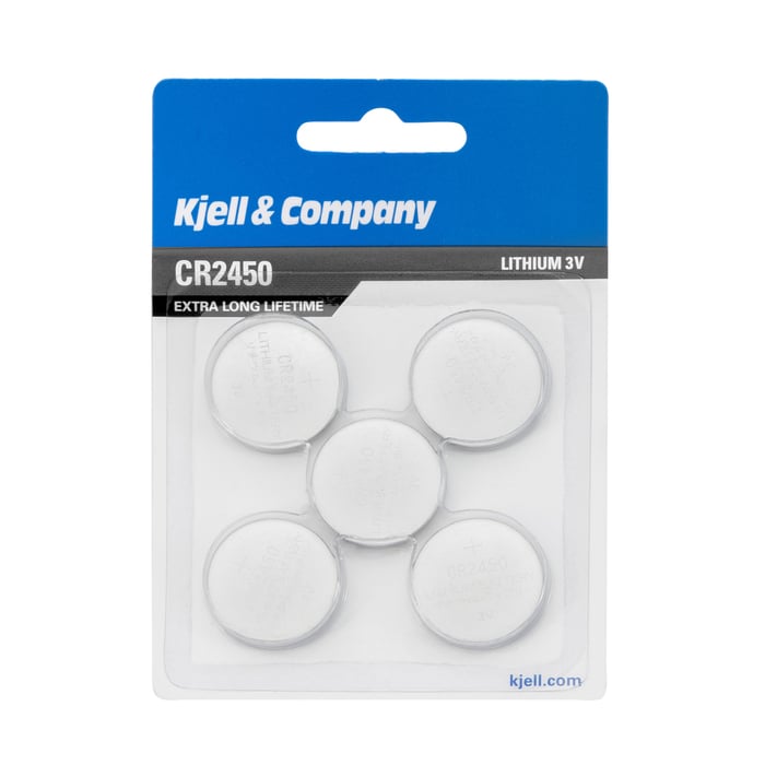 Kjell & Company Litiumbatteri CR2450 5-pack | El & verktyg - Batterier - Litiumbatterier | GameStuff