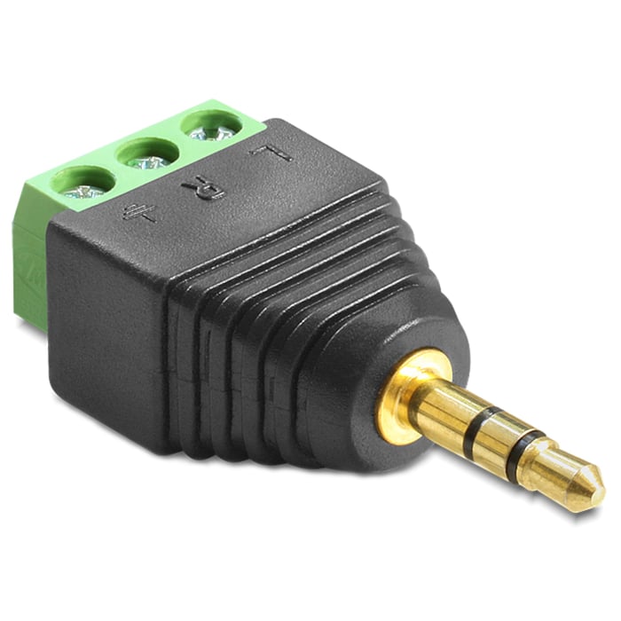 Terminalblock 3,5 mm Hane Stereo | Ljud & bild - Ljudkablar och videokablar - Lösa ljud-kontakter – 3,5 mm, 6,3 mm, DIN och mer | GameStuff