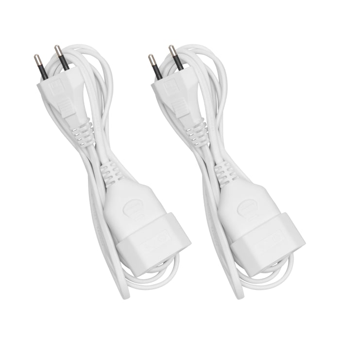 Luxorparts Förlängningskabel Ojordad 2,5 m (EU) 2-pack