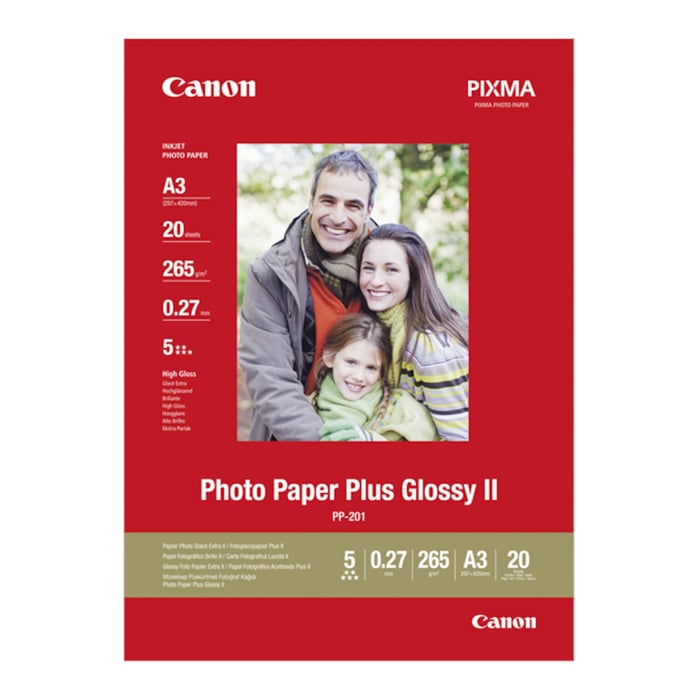 Canon Plus Glossy II Fotopapper A3 20-pack | Kontor - Skrivare & tillbehör - Papper - Fotopapper | GameStuff