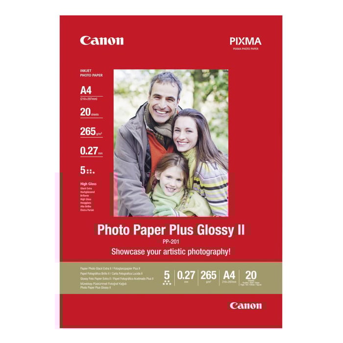 Canon Plus Glossy II Fotopapper A4 20-pack | Kontor - Skrivare & tillbehör - Papper - Fotopapper | GameStuff