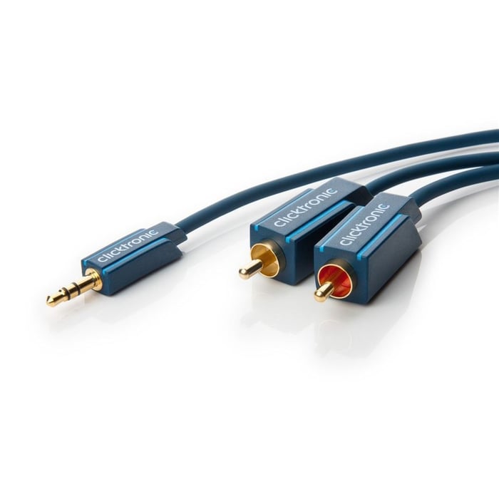 Clicktronic Ljudkabel 3,5 mm till 2x RCA 7,5 m