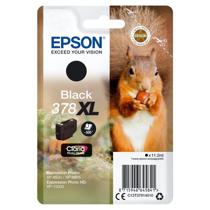 Epson T378 XL Blekkpatron - Svart