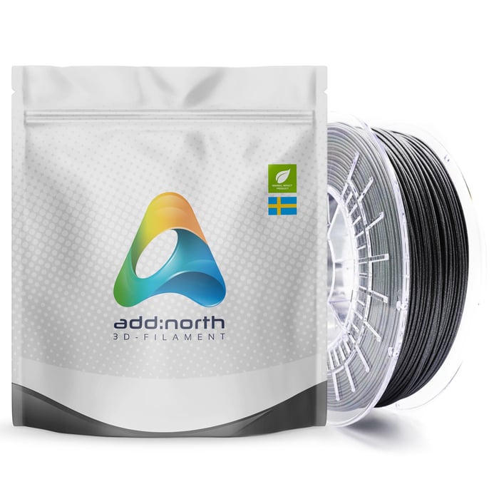 Addnorth PETG-filament för 3D-skrivare 1,75 mm Glitz Grey