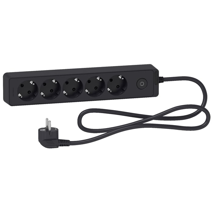 Schneider Electric Grenuttag med brytare 5-vägs | Kablar & kontakter - Strömkablar - Grenuttag | GameStuff