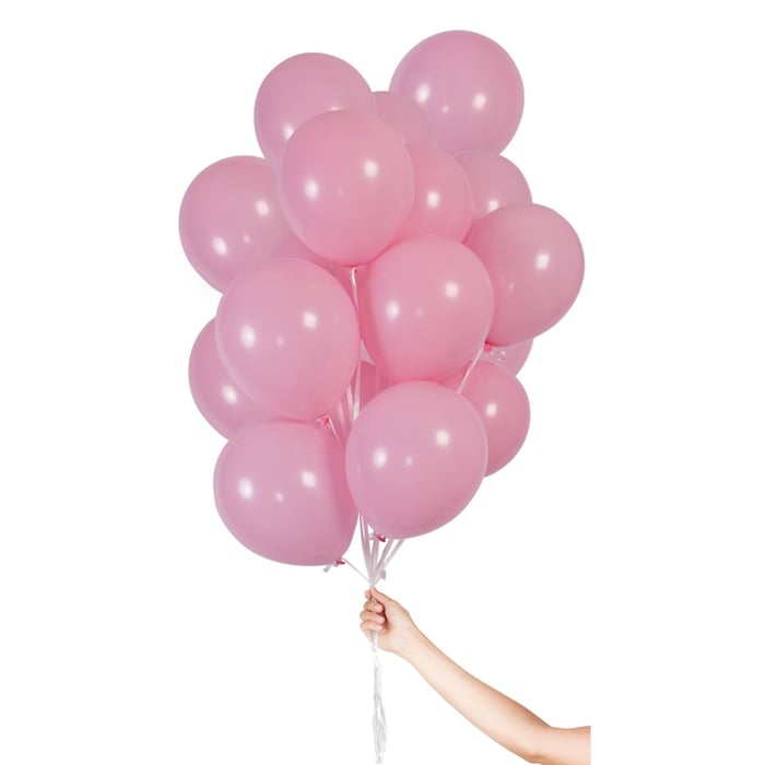 Ballonger 30-pk. Lysrosa