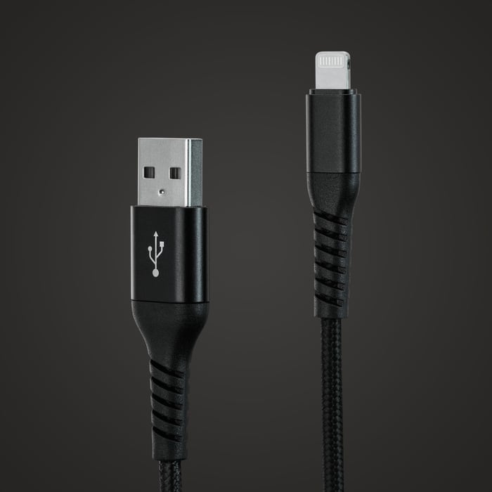 Linocell Premium Kevlar Lightning-kabel 1 m | Kablar & kontakter - Kablar till mobil - iPhone-kablar | GameStuff