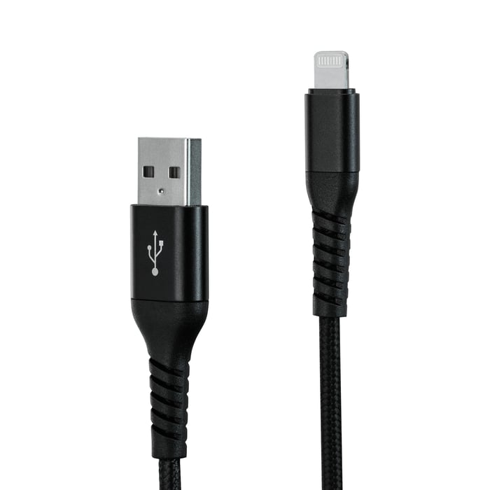 Linocell Premium Kevlar Lightning-kabel 2 m Svart