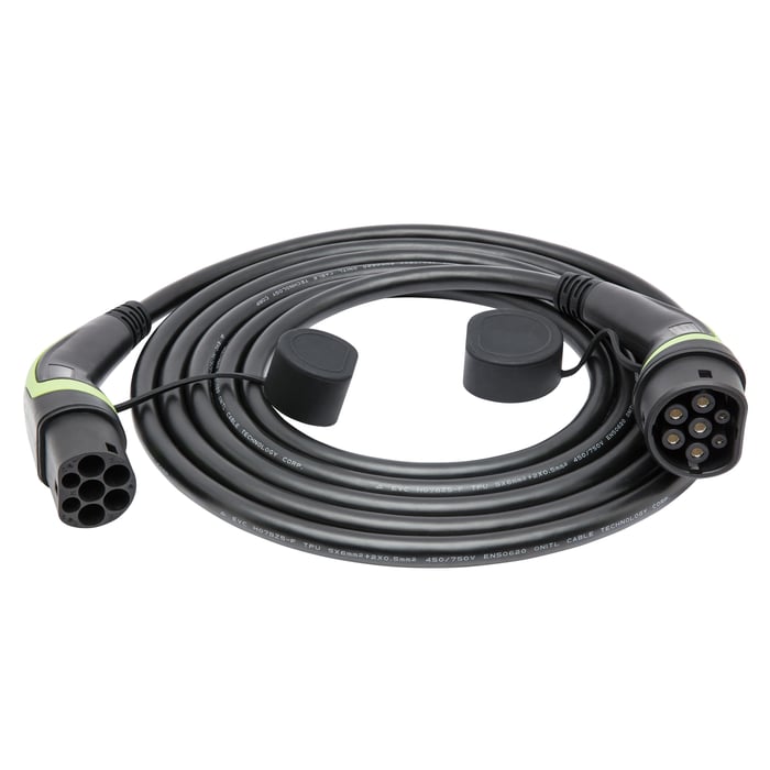 Luxorparts BEV Typ 2 Laddkabel för elbil 22 kW 3 fas 5 m | El & verktyg - Biltillbehör - Laddkablar för elbil | GameStuff