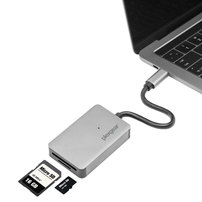 Plexgear USB-C UHS II Minneskortläsare | Dator - Datortillbehör - Minneskortläsare | GameStuff
