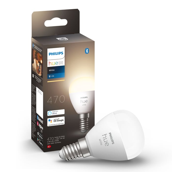 Philips Hue Luster Smart LED-lampa E14 470 lm | Belysning & lampor - Smart belysning - Philips Hue - Philips Hue ljuskällor | GameStuff