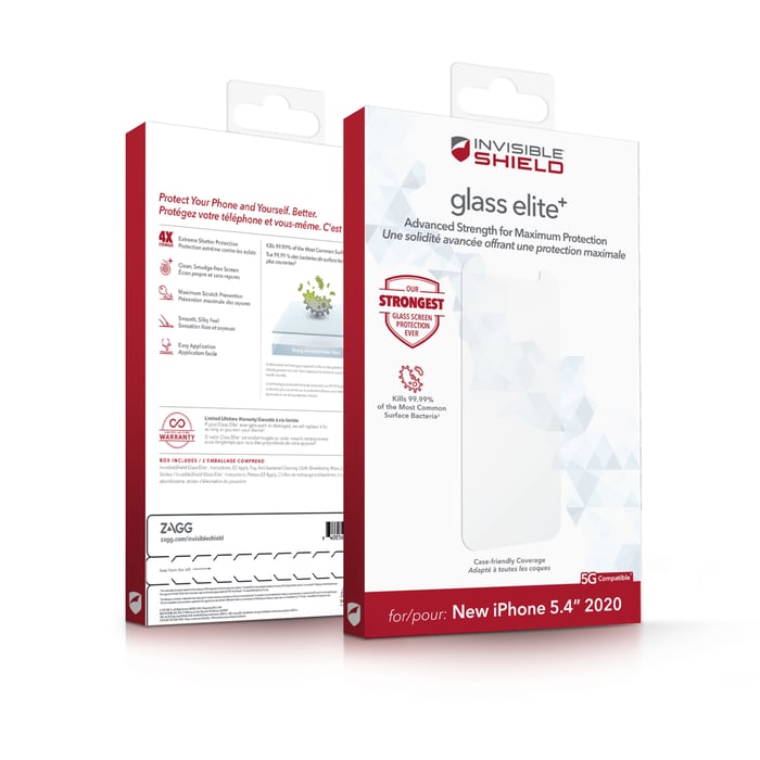 Invisible Shield Glass Elite + Skärmskydd för iPhone 12 Mini | Mobilt - Skärmskydd - Skärmskydd till iPhone - Skärmskydd till iPhone 12 Mini | GameStuff