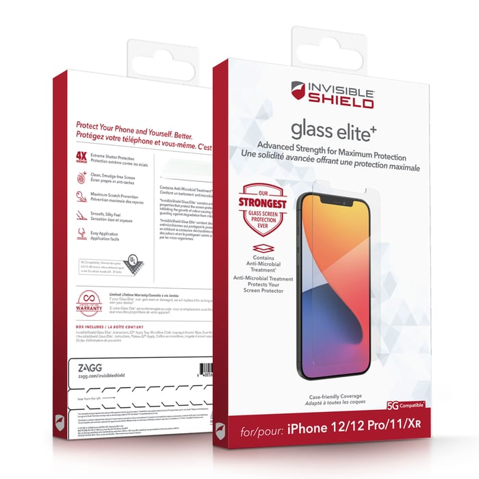 Invisible Shield Glass Elite + Skärmskydd för iPhone 12 och 12 Pro | Mobilt - Skärmskydd - Skärmskydd till iPhone - Skärmskydd till iPhone 12 | GameStuff