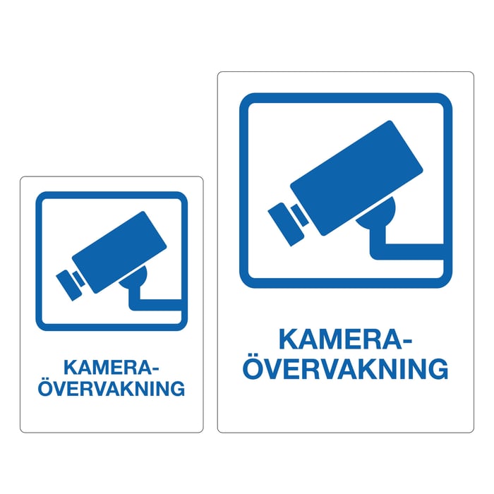 Luxorparts Övervakningsskylt 2-pack | Säkerhet & övervakning - Kameraövervakning - Videokablage, övriga tillbehör | GameStuff