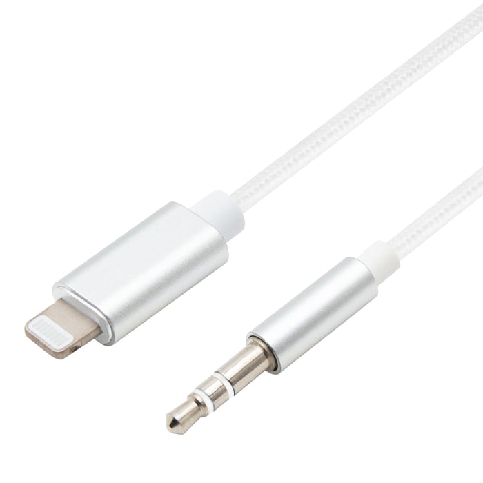 Linocell Lightning till 3,5 mm-kabel 1 m | El & verktyg - Biltillbehör - Billjud - Koppla mobilen till bilen | GameStuff
