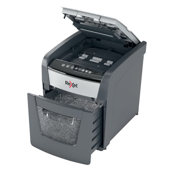 Rexel Optimum AutoFeed+ 50X Dokumentförstörare Cross-cut A4 | Kontor - Dokumentförstörare | GameStuff