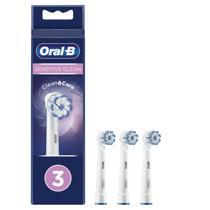 Oral-B Sensitive Clean & Care Tandborsthuvud 3-pack | Hem & fritid - Kropp & hälsa - Eltandborstar och tandborsthuvuden. | GameStuff