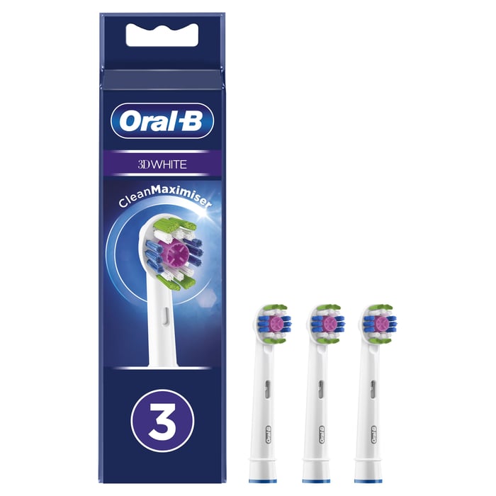 Oral-B 3D White Tandborsthuvud 3-pack | Hem & fritid - Kropp & hälsa - Tandvård - Tandborsthuvud | GameStuff