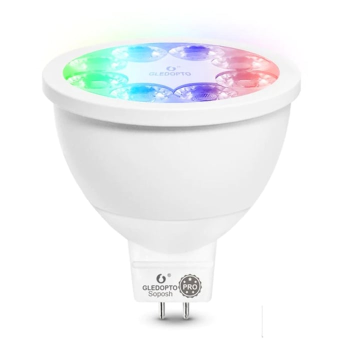 Gledopto Smart MR16 12 V LED-lampa RGB+CCT 250 lm | Smarta hem - Smarta hem-lösningar - Gledopto smarta hem | GameStuff