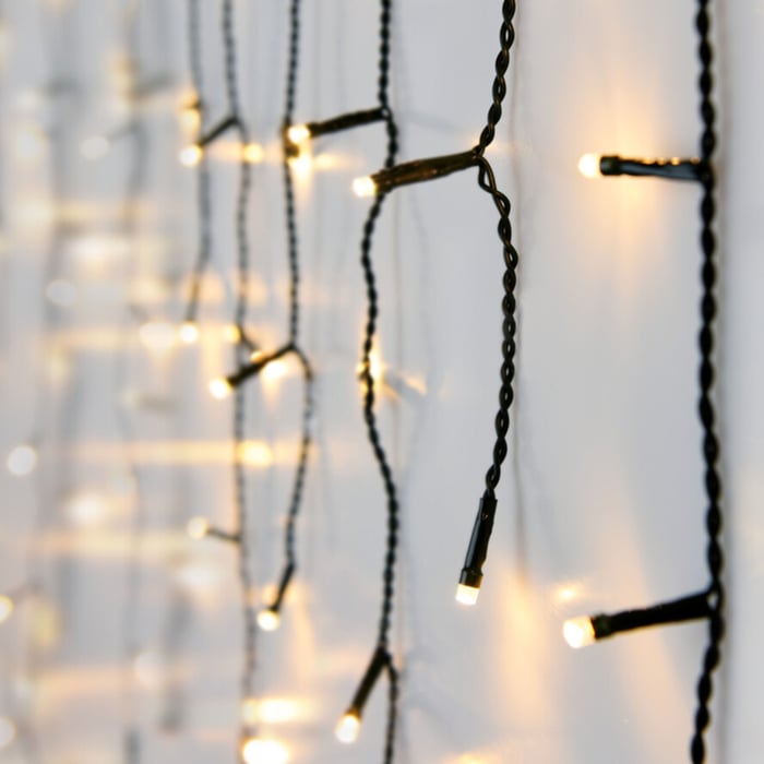 Ljusslinga Istapp 180 LED 6 m (svart)