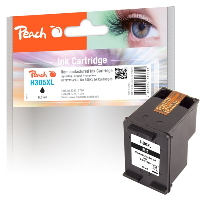 Peach 305XL Bläckpatron Svart kompatibel med HP-skrivare | Kontor - Skrivare & tillbehör - Bläckpatroner - HP | GameStuff