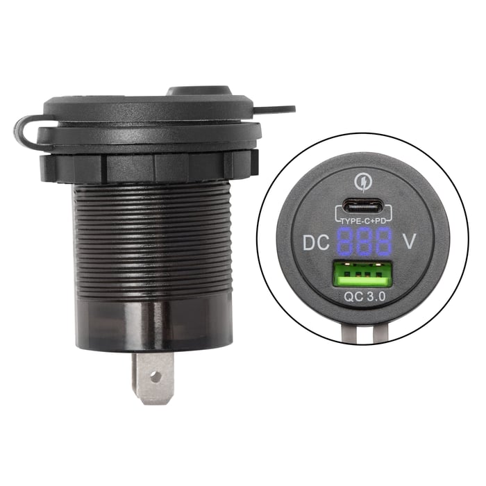 Luxorparts USB-lader for panelmontering 30 W