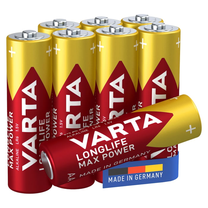 Varta Longlife Max Power AA-batterier 8-pack