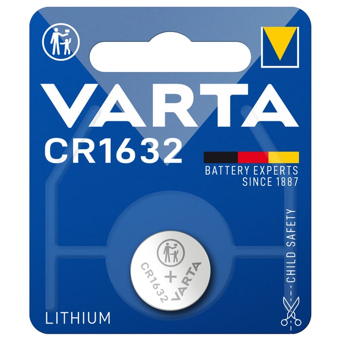 Varta Litiumbatteri CR1632 1-pack | El & verktyg - Batterier - Knappcellsbatterier | GameStuff