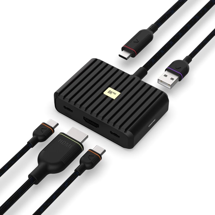 Unisynk USB-C-Hubb 5 portar 8K | Dator - Kablar & adaptrar - USB - USB-C - USB-C dockningsstation | GameStuff