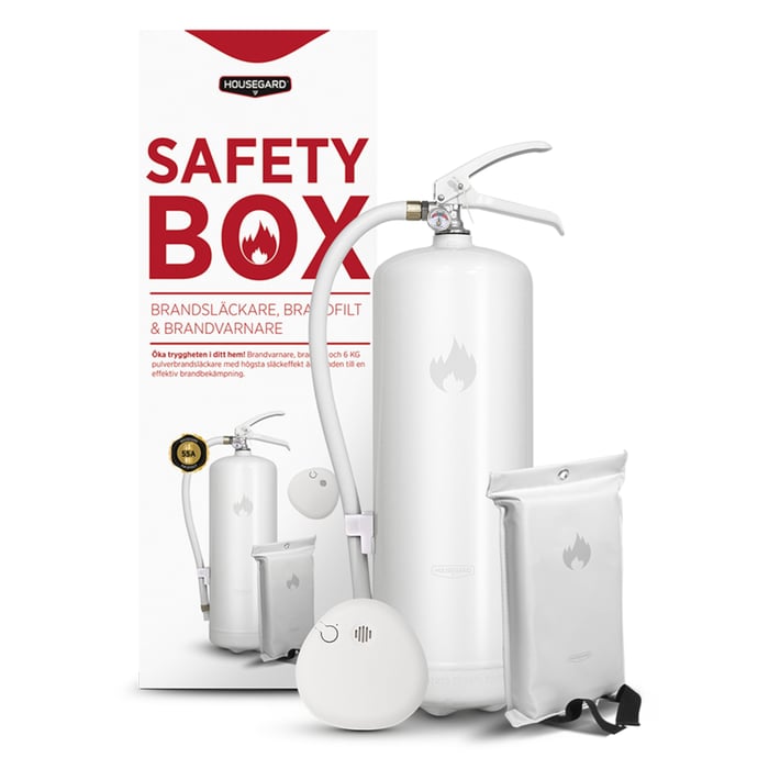 Housegard Safety Box för brandsäkerhet | Säkerhet & övervakning - Brandskydd - Brandfiltar | GameStuff