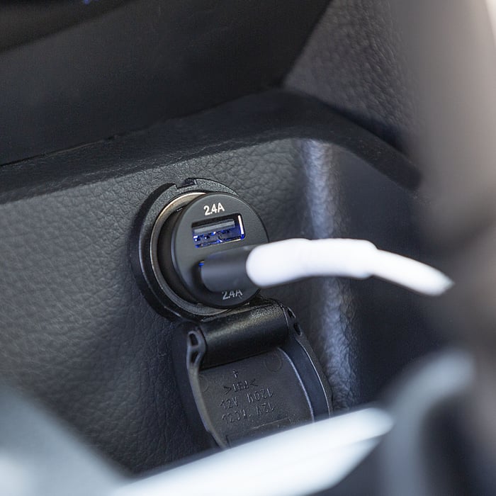 Linocell USB-billaddare med dubbla USB-portar 4,8 A