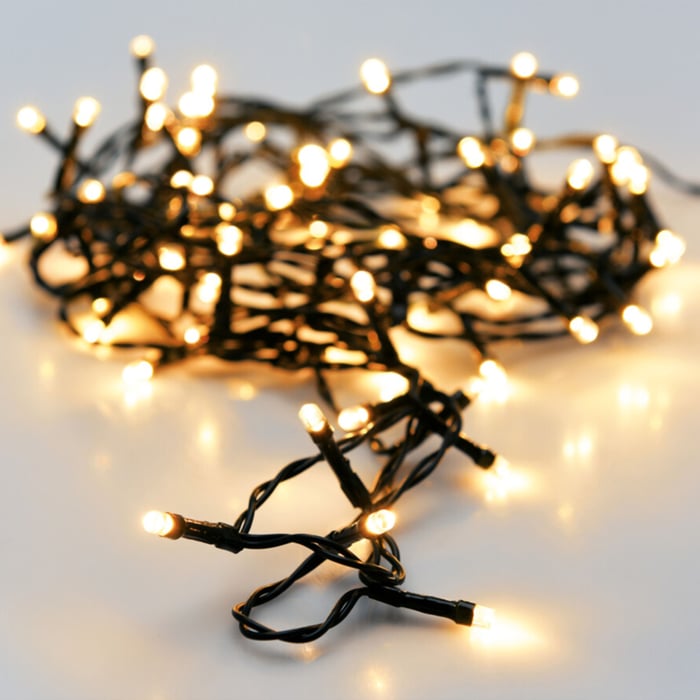 Ljusslinga 192 LED 15 m, batteridriven (svart)