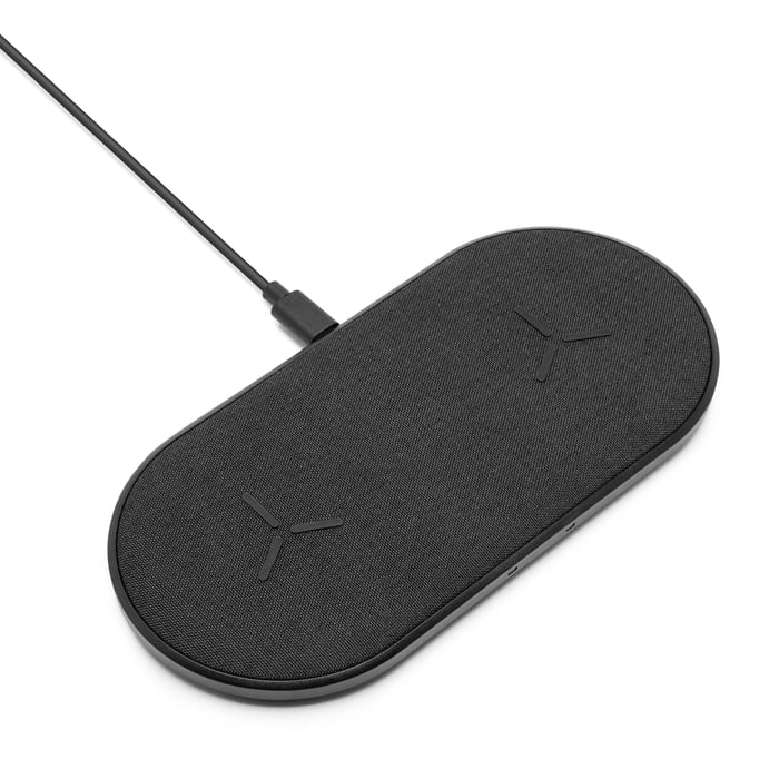 Linocell Dubbel Trådlös QI-snabbladdare 2x 15 W