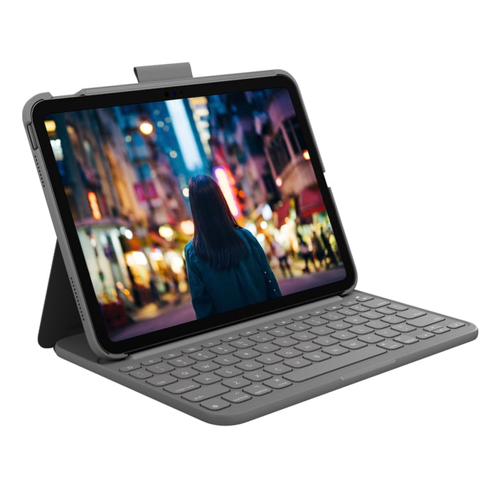 Logitech Slim Folio Tastaturetui for iPad (10. gen) og iPad (A16)