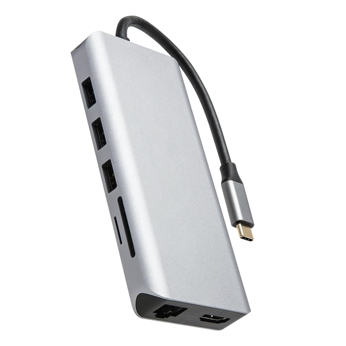 Plexgear Multiadapter för USB-C med 12 anslutningar