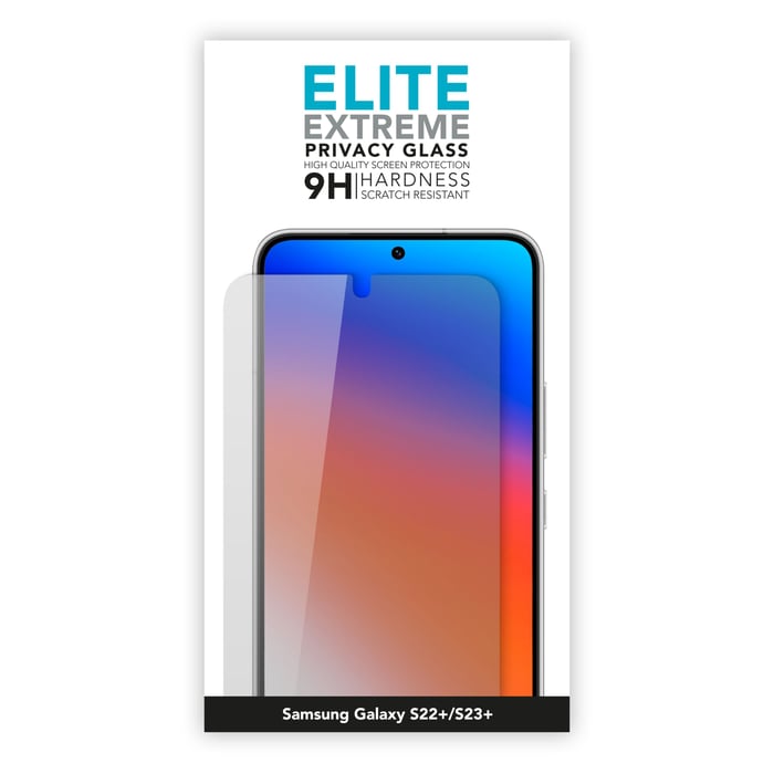 Linocell Elite Extreme Privacy Glass skärmskydd för Samsung Galaxy S23+ och S22+
