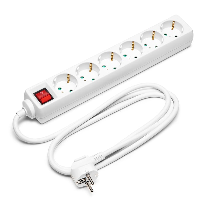 Luxorparts Grenuttag med brytare 6-vägs | Kablar & kontakter - Strömkablar - Grenuttag | GameStuff