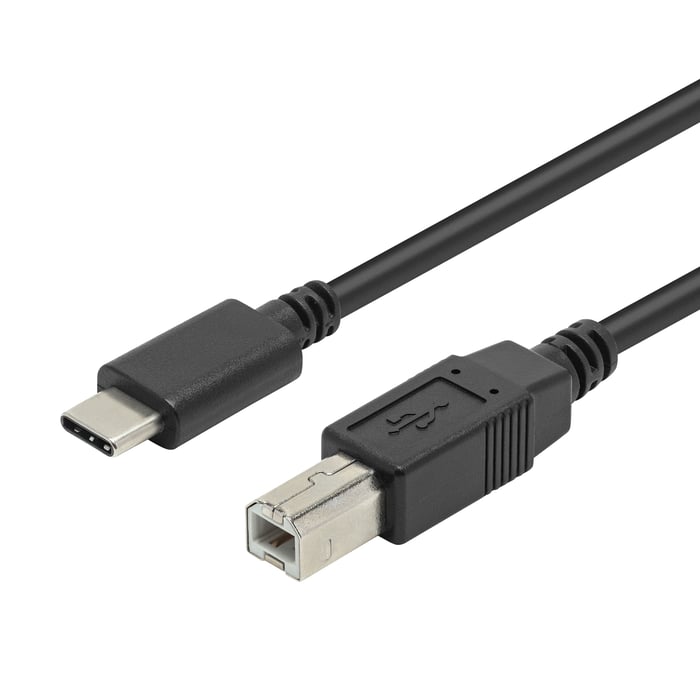 Plexgear USB-C till USB-B 2.0-kabel 1 m