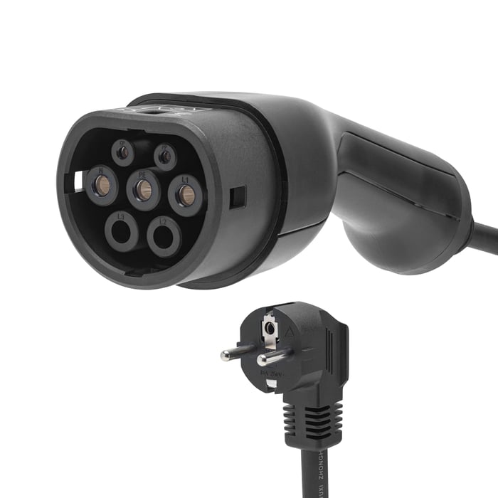 Luxorparts e-Charge Schuko till Typ 2-laddkabel 5 m | El & verktyg - Biltillbehör - Laddkablar för elbil | GameStuff