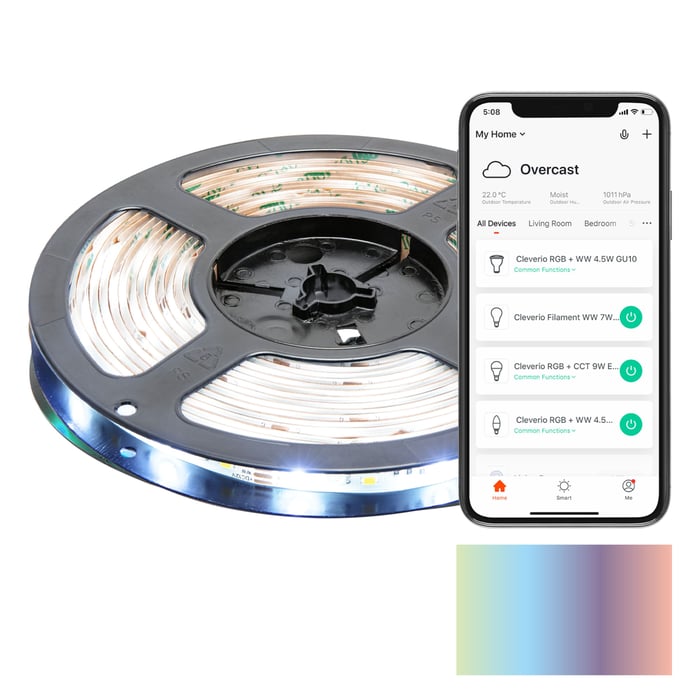 Cleverio Smart LED-list med wifi 5 m