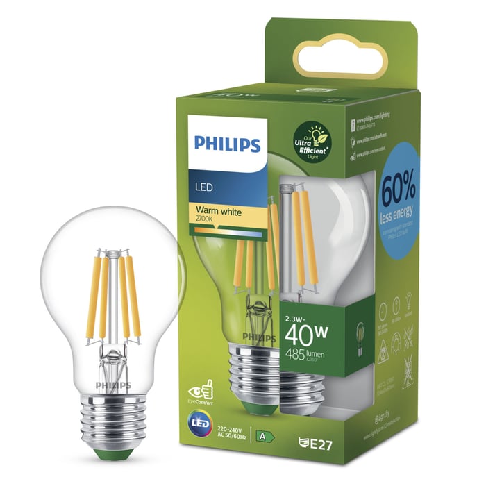 Philips Ultra Efficient E27 LED-lampa 485 lm | Belysning & lampor - Ljuskällor - E27-lampor | GameStuff
