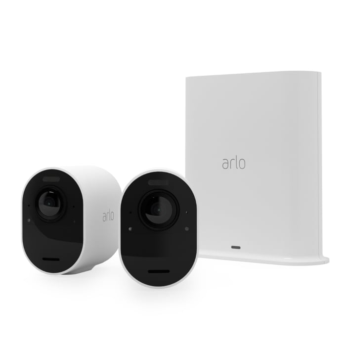 Arlo Ultra 2 Spotlight Trådlös Övervakningskamera 2-pack Vit | Säkerhet & övervakning - Kameraövervakning - Övervakningskameror - Batteridrivna övervakningskameror | GameStuff